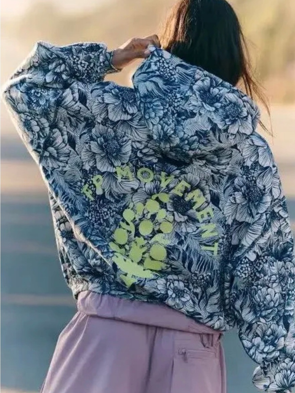 Free People FP Movement Final Call Printed LOGO Hoodie NWT SZ M MSRP $128
